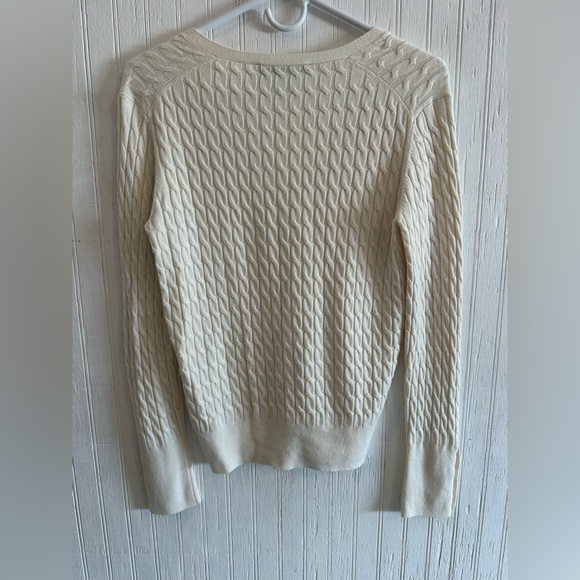 Zara Cream Cable Knit Cardigan Sweater - Picture 5 of 5